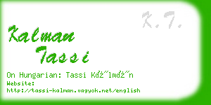 kalman tassi business card